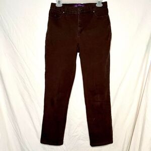 Gloria-Vanderbilt Brown Trousers